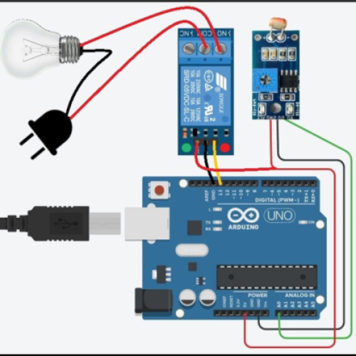 Auotmatic Street Lights Control Using LDR and Arduino